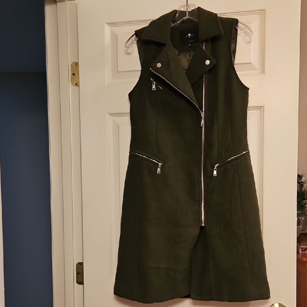 7 For All Mankind Olive Green Vest And/or Dress - Picture 1 of 4